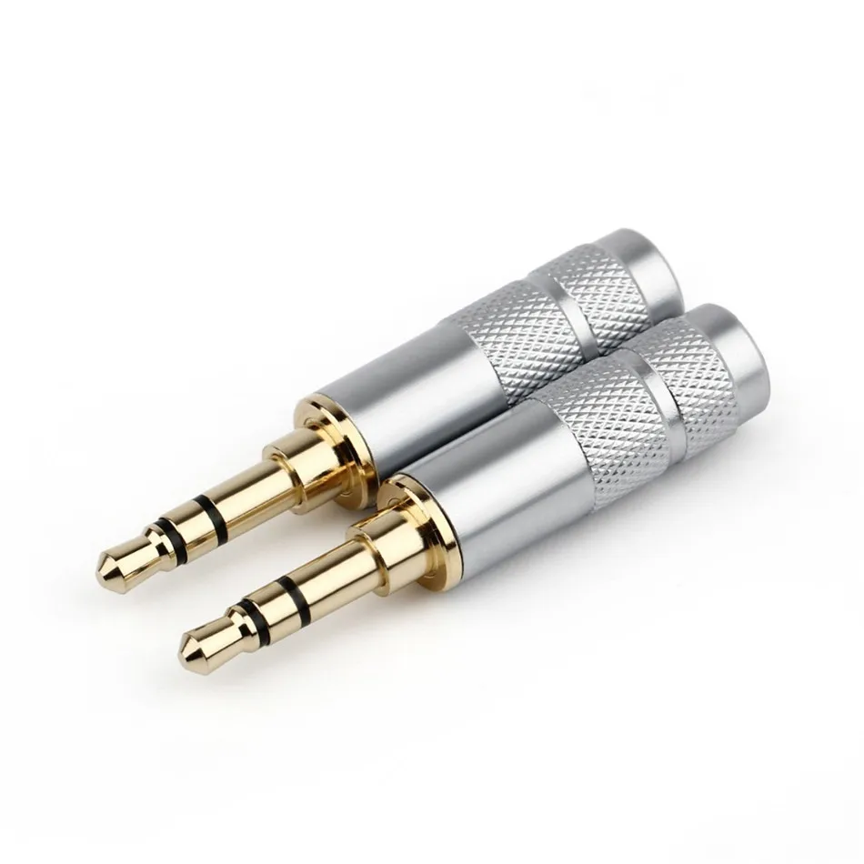 

Accessories & Parts 3.5mm Jack 3 Poles Audio Plug Earphone Splice Adapter HiFi Headphone Terminal Gold Plated Connector