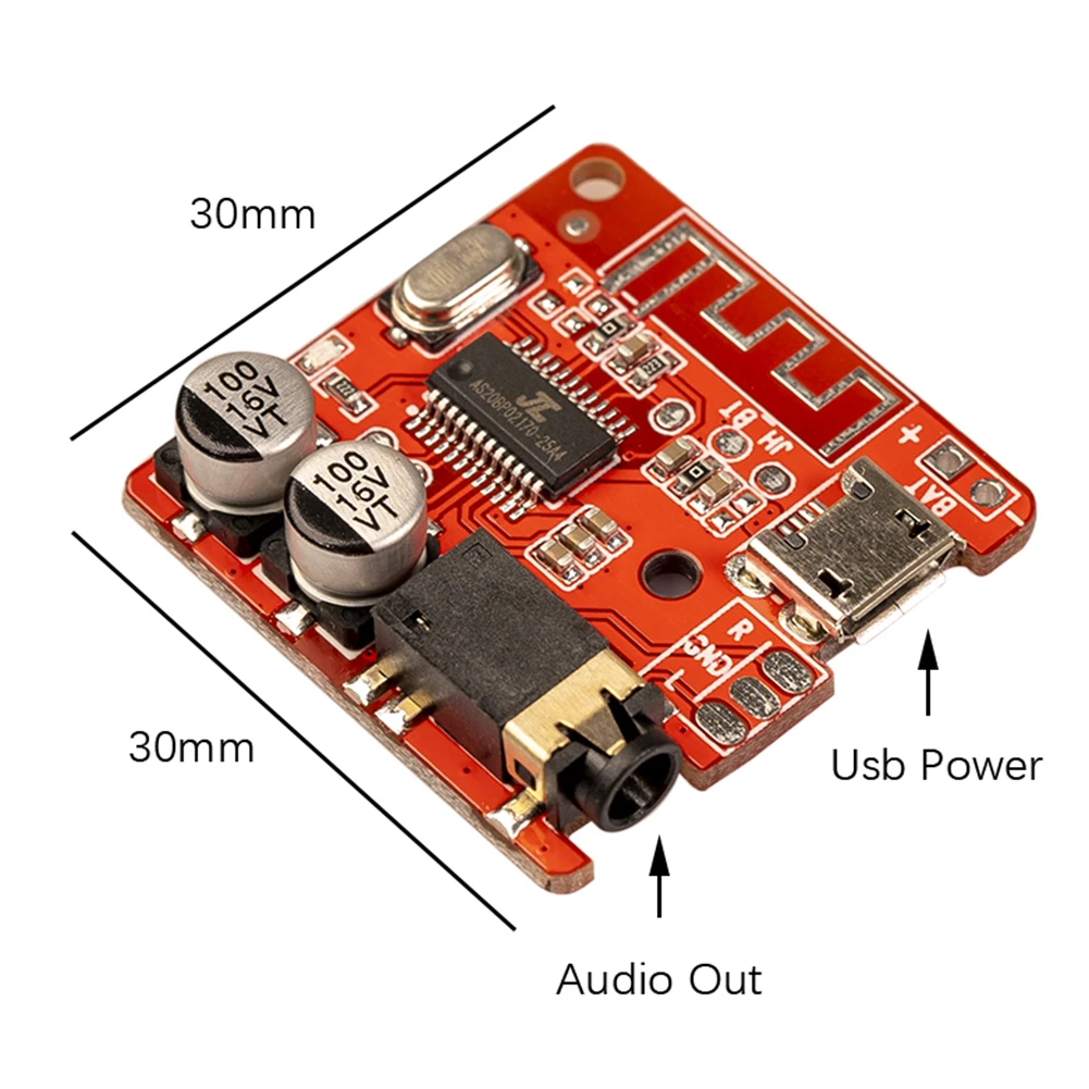 

3.7-5V DIY Audio Receiver board 5.0 MP3 Lossless Decoder Board Wireless Stereo Music Module