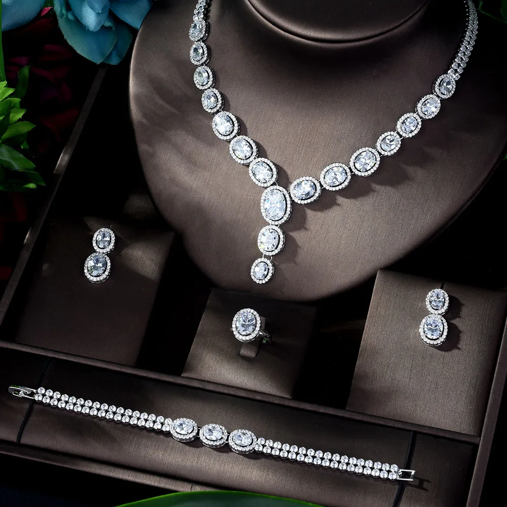 Набор свадебных украшений HIBRIDE высокого качества Классический ювелирный