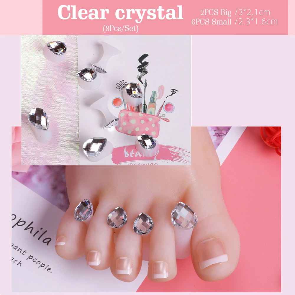 Разделители для пальцев ног 8 шт./компл. силиконовые разделители подушечки