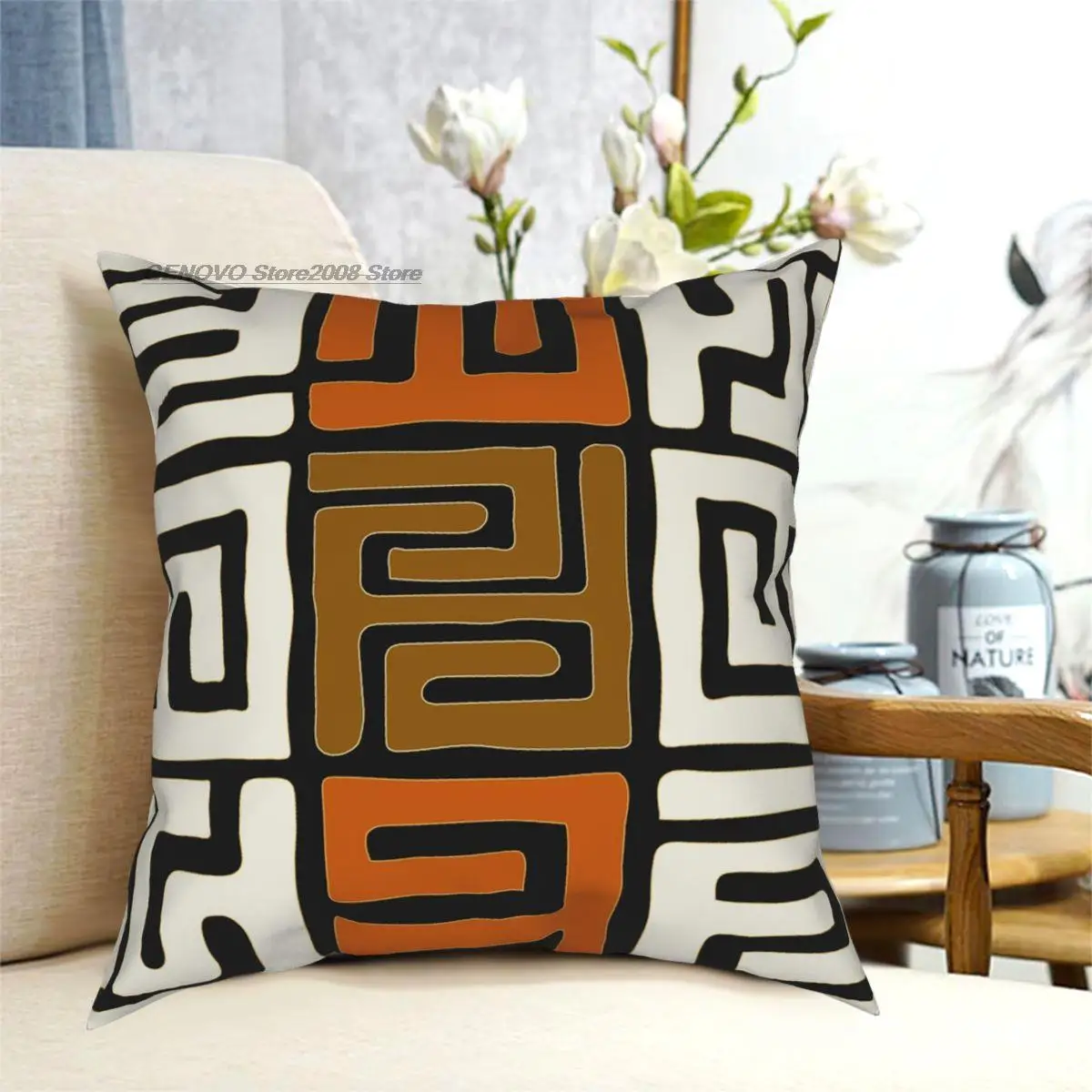 

Afrikanische Kuba Stoff Platz Kissen Kreative Dekorative Wurf Kissen Fall für Sofa Kissen Abdeckung