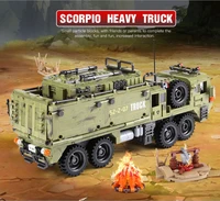 xingbao 06014 military series the scorpion heavy truck set building blocks bricks educational toys christmas gifts for kids