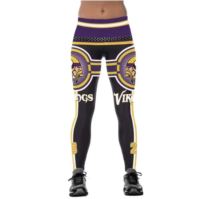 3 вида принтов Высокая Талия картина маслом Фитнес спортивные брюки серые