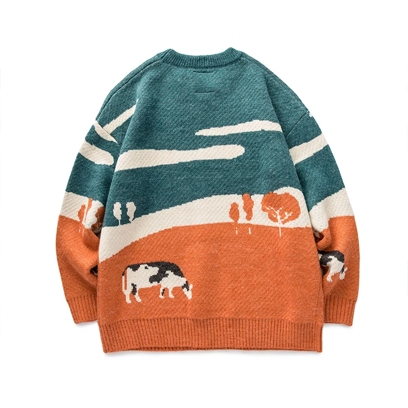 

Pull dcontract d'hiver rtro pour jeunes hommes 2021 Pull col rond pour hommes