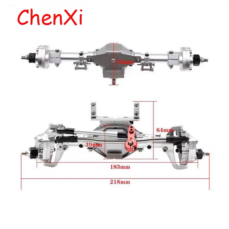 

for 1/10 RC Rock Crawler Car Axial SCX10 & SCX10 II 90046 90047 Parts Metal Front & Rear Portal Axle Set K09