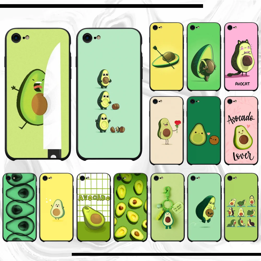 Для iphone 11 чехол авокадо эстетический черный для телефона pro max x xs xr 7 8 plus 6 6s 5 5S 5se |