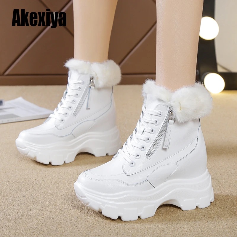 Белая Брендовая женская обувь рыцарские сапоги ботильоны модная теплая