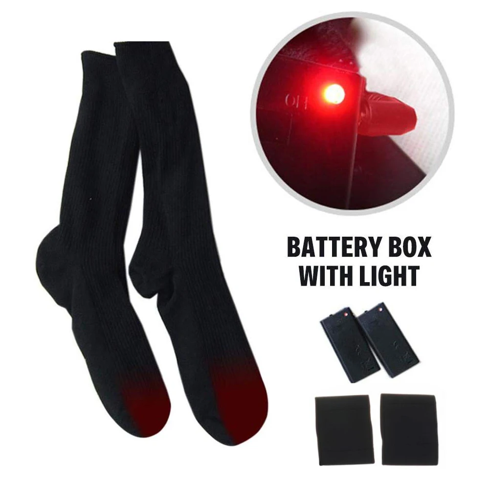 Электрические носки с аккумулятором и подогревом теплые для скейтборда лыжного