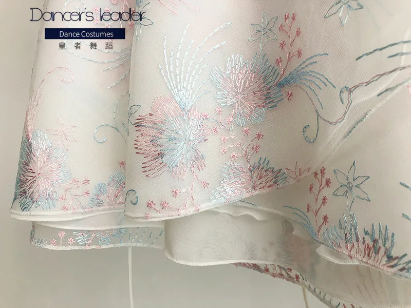 Балетная пачка одежда для тренировок юбка гимнастики с вышивкой взрослых