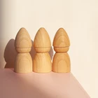70 мм деревянные колышки для кукол Буковые игрушки Неокрашенные Фигурки деревянные пустые куклы мальчик и девочка Diy Мини кукла ручной работы Товары для малышей декор комнаты