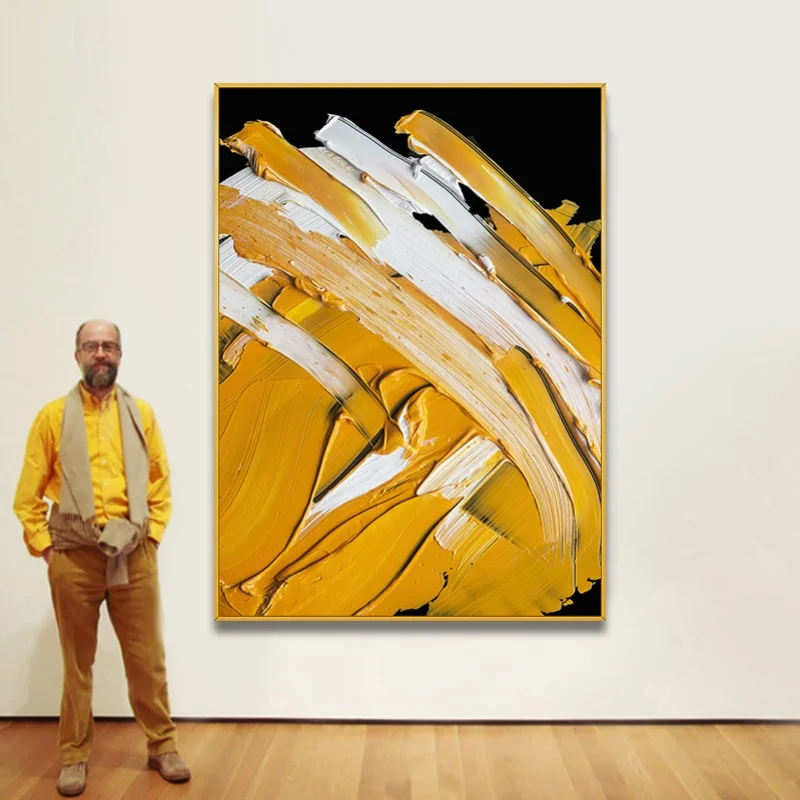 

Abstract Paintings Porch Orange Color three-dimensional Texture Of Modern Living Room Sofa Backdrop Hand-painted Oil Painting