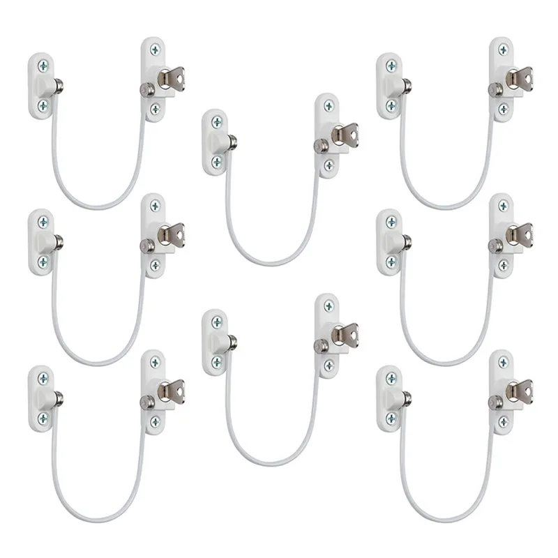 

2/4/6PCS Window Lock Baby Safety Limiter with Keys Home Child Protection Locks Anti-Theft Security Restrictor for Home Public