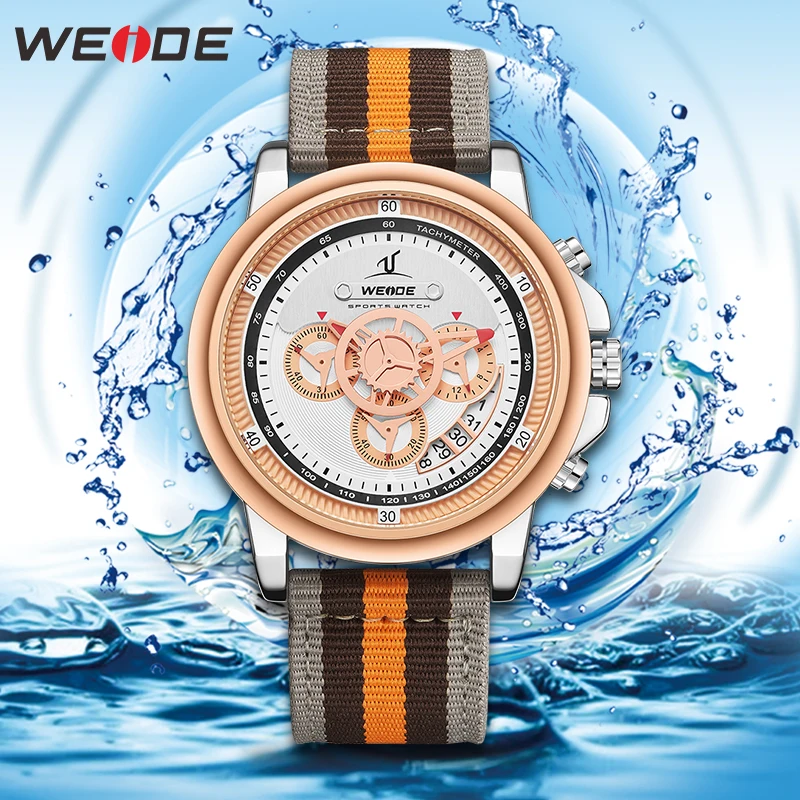 WEIDE мужские часы роскошные спортивные военные водонепроницаемые несколько