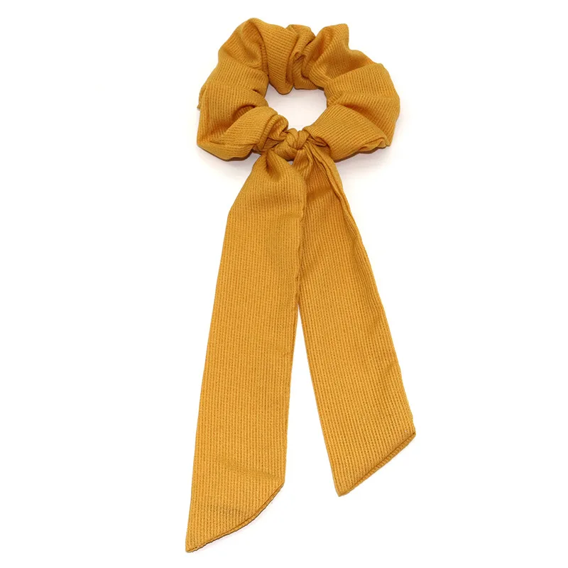 Резинка для волос в горошек женская эластичная лента с цветочным принтом шарф