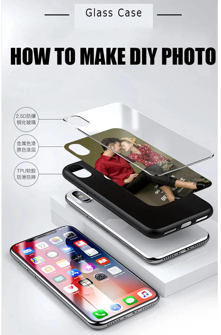 DIY Фото персонализированные CustomizedPhoto закаленное стекло мягкий чехол для телефона