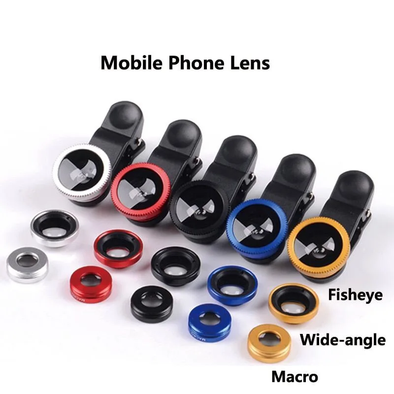 Universal 3 In 1 Fish Eye Lens Wide Angle Macro Smartphone Fisheye Lens Zoom For Iphone Samsung Xiaomi Mobile Phone Camera Lens images - 6