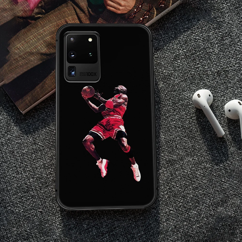 

basketball star Jordan Phone Case Cover Hull For Samsung Galaxy S 7 8 9 10 e 20 FE edge uitra plus Note 9 10 20 black Shell