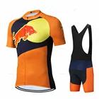 Велосипедная майка Red Team, лето 2021, дышащая велосипедная одежда, комплект штанов с коротким рукавом, Майо для горного велосипеда, велосипедная одежда