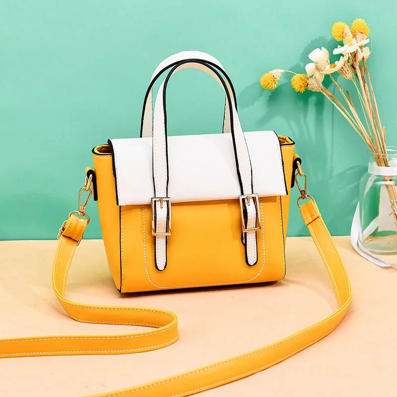 2019 Новая цветная контрастная сумка Большая вместительная через плечо | Багаж и