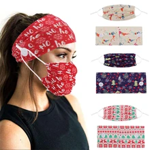 Diademas con botones estampados para mujer y niña, turbantes de tela elástica suave para Yoga, accesorios para el cabello, 2 unids/set por Set (4)