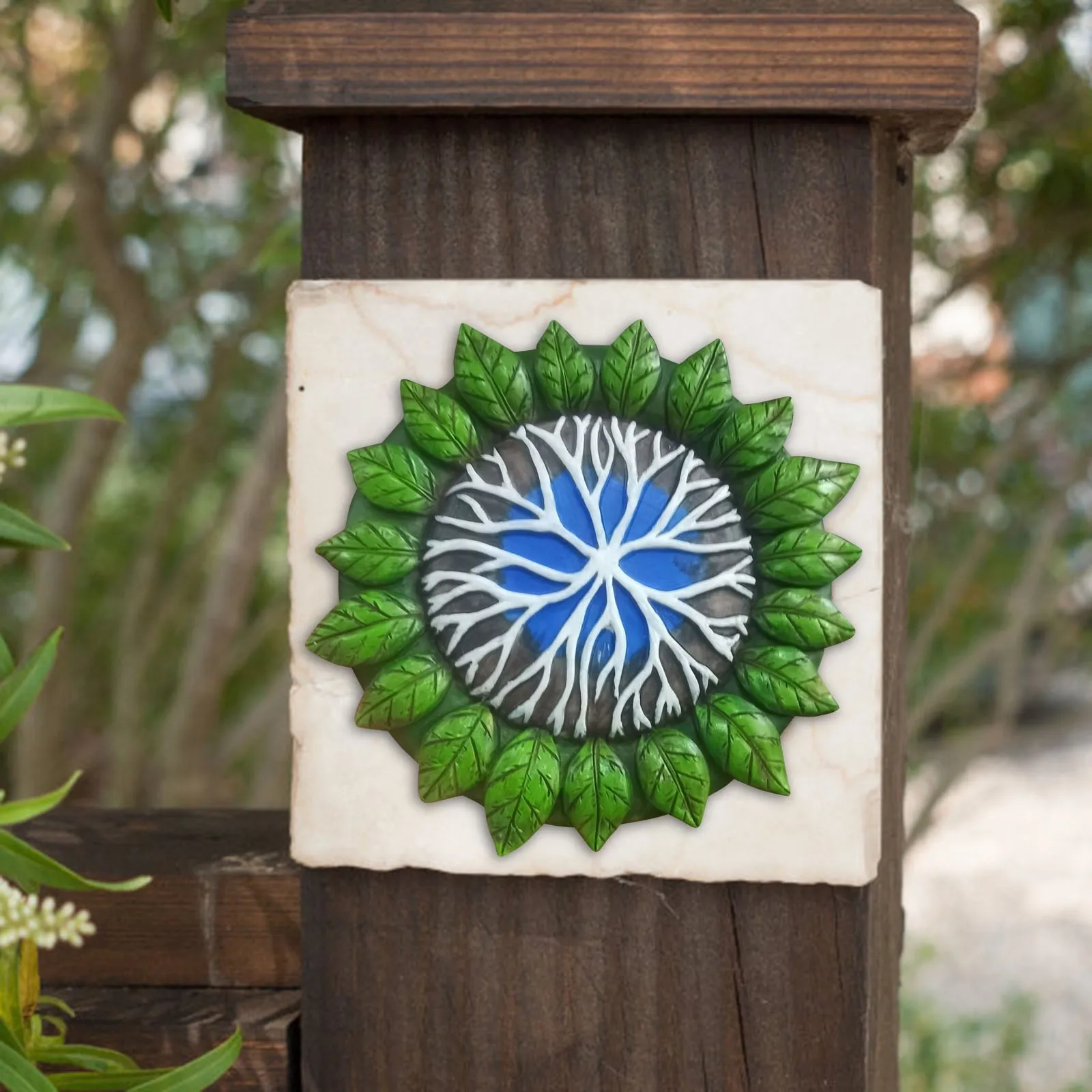 Искусственное растение садовая скульптура креативная синяя птица природная