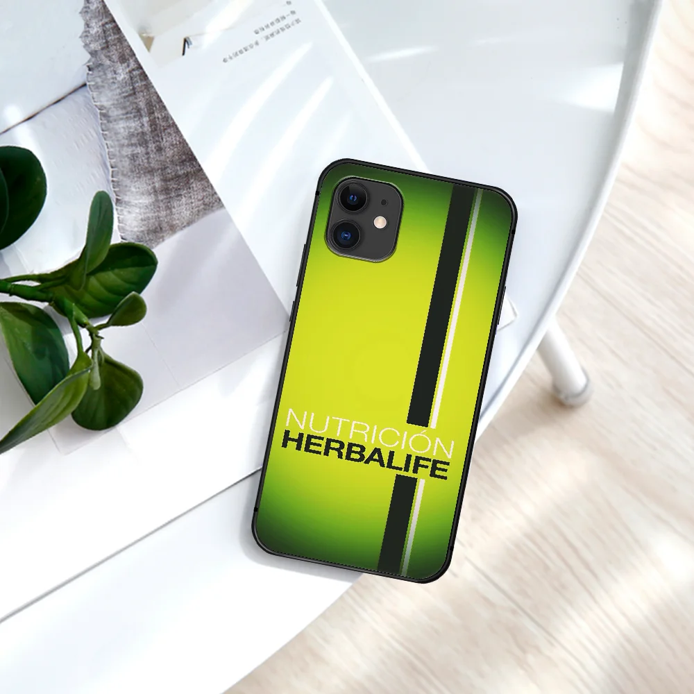 

Herbalifes Phone Case For IPhone 4 4s 5 5S SE 5C 6 6S 7 8 Plus X XS XR 11 12 Mini Pro Max 2020 black Hoesjes Silicone Shell