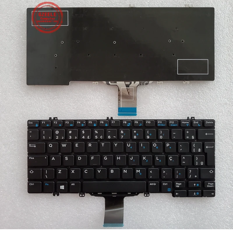 Клавиатура ноутбука BR для DELL Latitude E5280 5288 5289 7280 7380 E7380 E7220 7290 с черной подсветкой