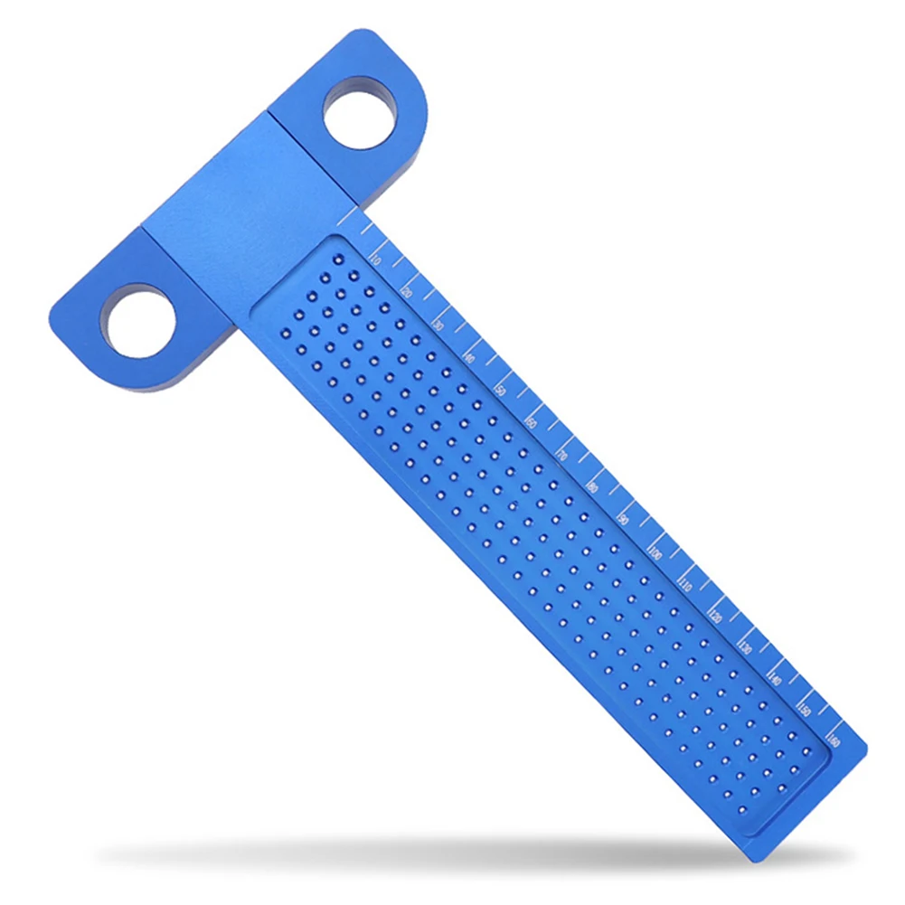 

0-160mm Hole Woodworking T Ruler Positioning Crossed Marking Gauge Aluminum Alloy Metric Scriber Measuring Tools Carpenter