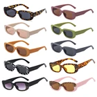 Женские солнцезащитные очки, маленькие прямоугольные солнцезащитные очки с защитой от ультрафиолета UV 400, ретро квадратная оправа, маленькие инструменты прямоугольные солнцезащитные очки