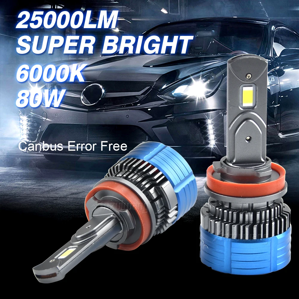 

Автомобильные фары CSP 9004 лм 80 Вт H4 светодиодный H7 Canbus H1 H3 H11 H13 9005 9006 9007 9012 6000K автомобильные фары светодиодные фары для автомобиля