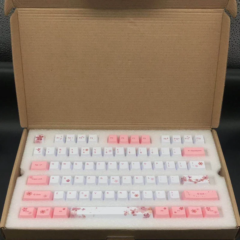 

85% Purity PBT Keycap Material Thickness 1.45mm 108-Key Color PBT Sublimation Mechanical Keyboard Universal Keycap