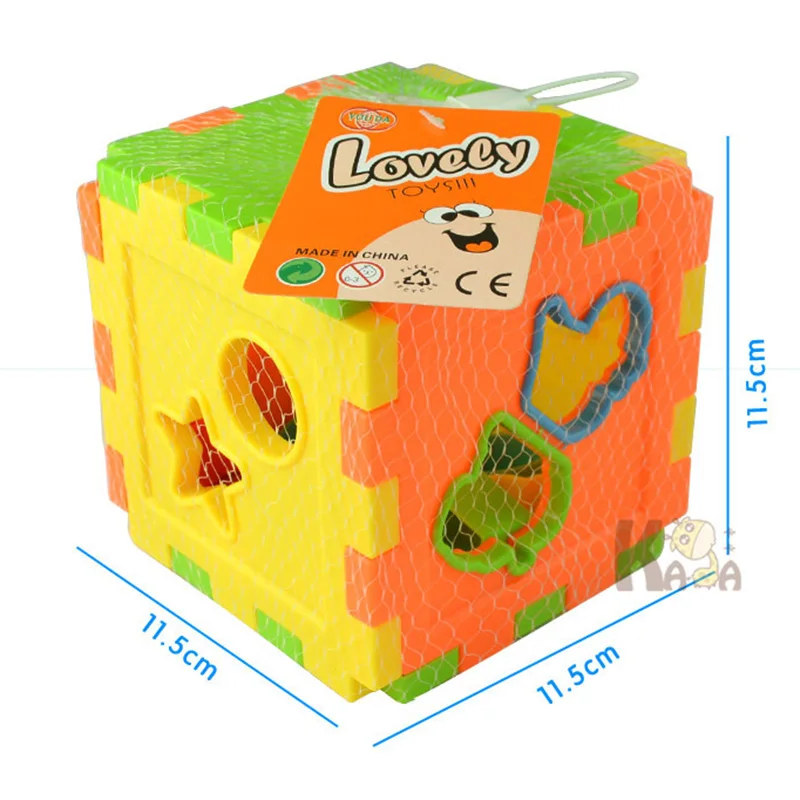 

Education Cube Blocks Animal Geometric Shape Matching Blocks Classification Plastic Box Early Learning Puzzle Toys Gifts