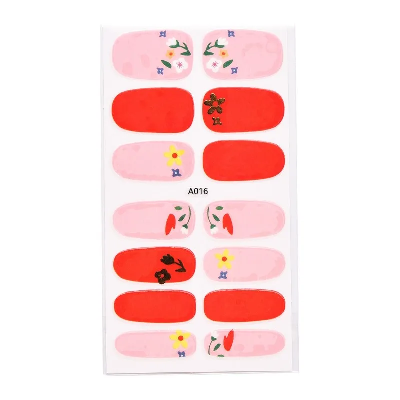 

2021 spring new ins nail stickers 14 fingers gilded full paste nail stickers nail art decorations nail decals nail art
