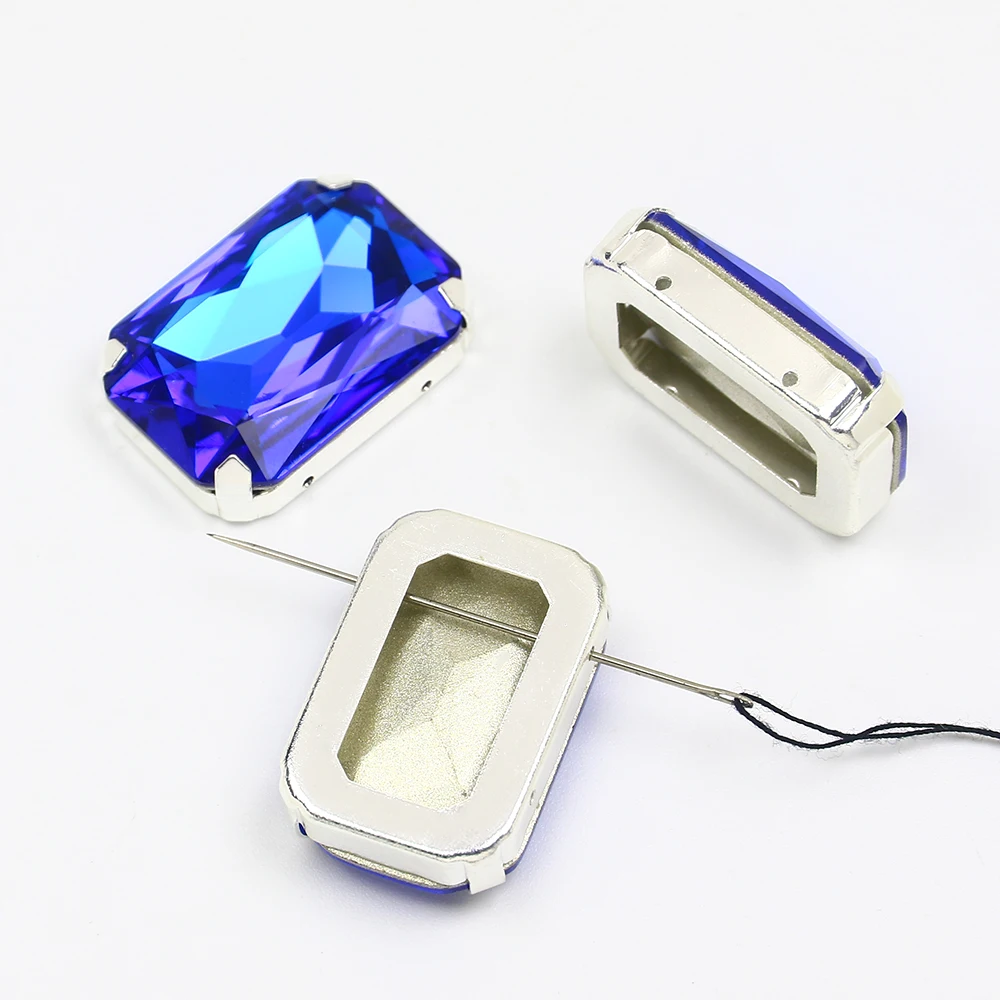 27*18 мм прямоугольная хрустальная пришивная стразы аппликация плоская задняя