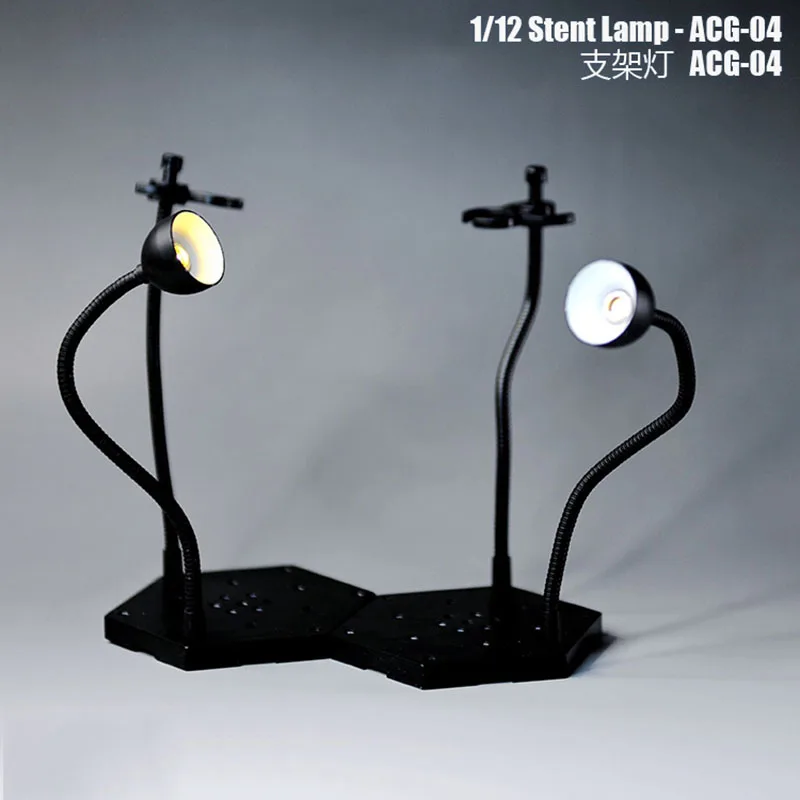 

1/12 Scale Figure Stent Desk Lamp with Light Accessory for 6 inches Action Figure Scene Accessories
