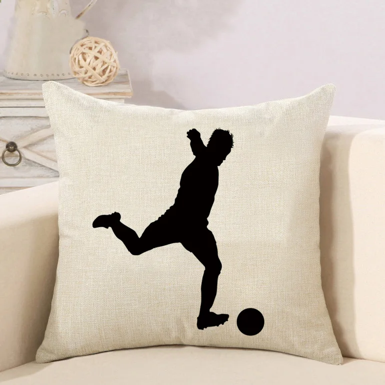 

World Cup Brazil Football Linen Pillow Case Cushion sofa home decor pillowcases Cover Factory Direct (without core)