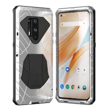 Case for Oneplus 8 Pro Heavy Duty Protection Doom Armor Metal Aluminum Cases Shockproof Protective Cover With Screen Protector