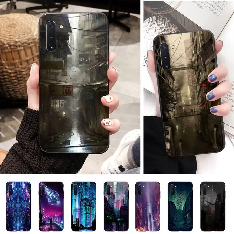 Задний фон шумного города мягкий чехол для задней панели мобильного телефона