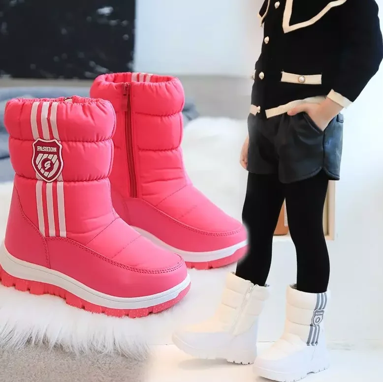 

R.XJIAN brand Big size39-44 New warm snow boots women zipper platform boots solid color waterproof mid calf thick fur winter bo