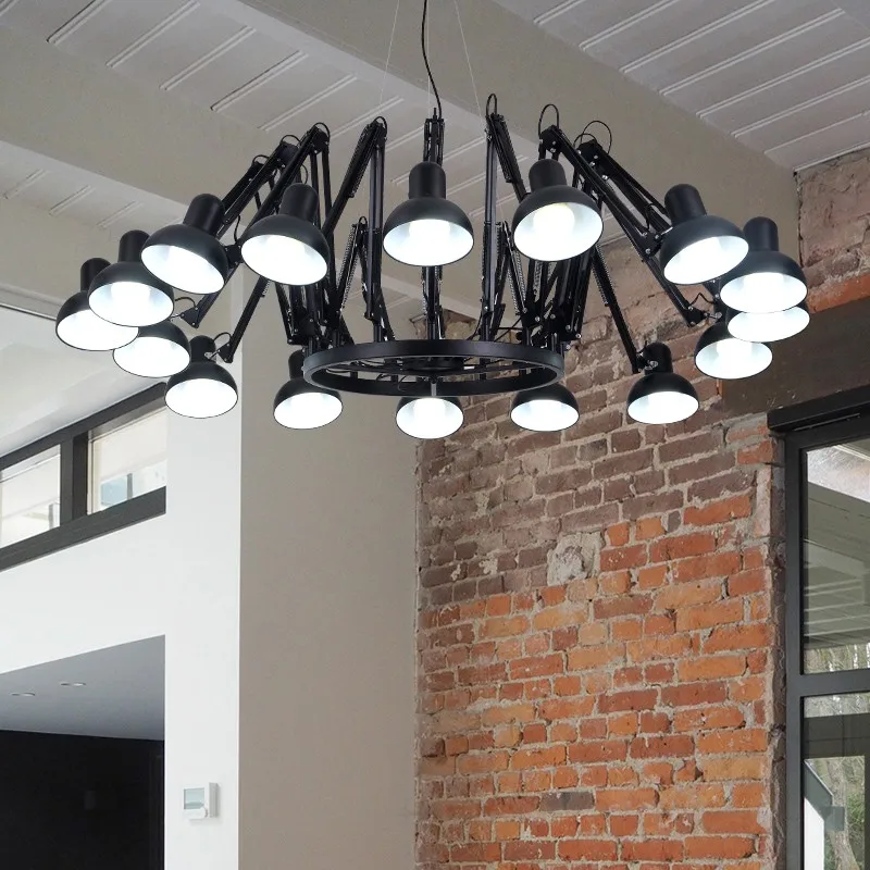 Люстра в скандинавском стиле Потолочная железная В индустриальном