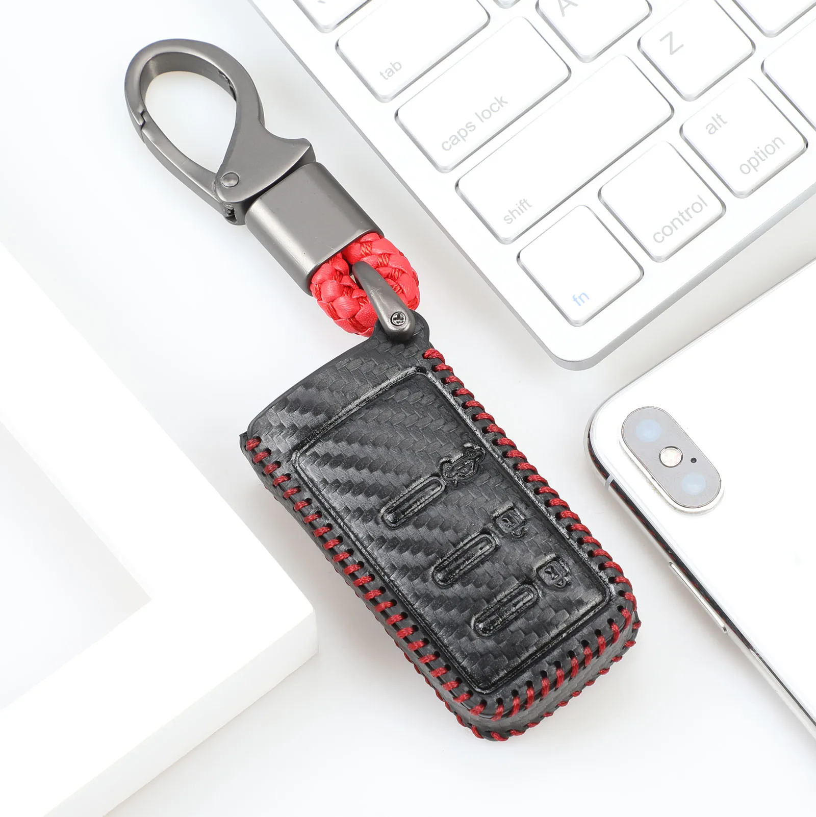 

Kutery 10pcs 3 Butttons Leather Remote Key Case For Subaru forester Outback Legacy XV Car Accessories