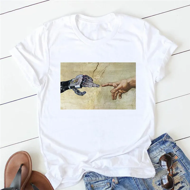 

Print Letter T-shirt Harajuku Ullzang Short Sleeve O-Neck T-shirt 90s Tshirt Korean Style Top Tee Female 2020 Tees Women T Shirt