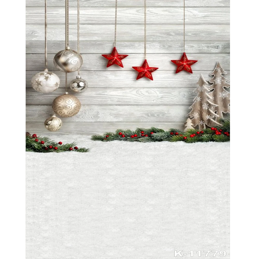 Фон для фотосъемки с изображением рождественской деревянной доски снега зимы