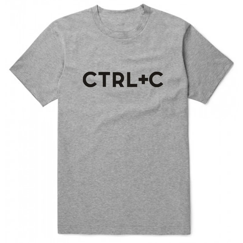 Серый Футболка с принтом Ctrl+ C или боди с принтом Ctrl+ V для малышей, подарок на день отца - Цвет: Серый