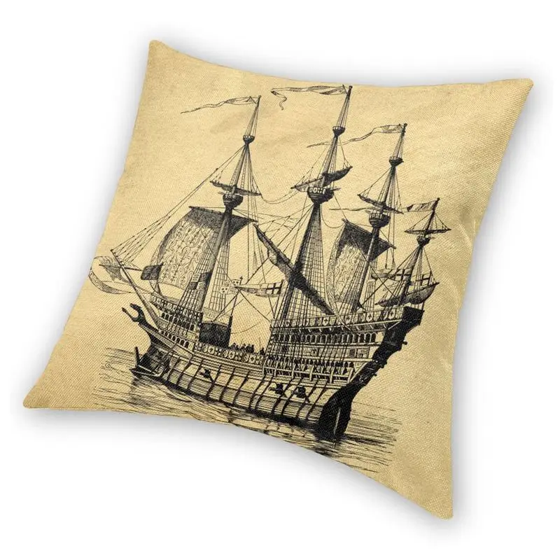 Чехол для подушки с морским пиратом 40x40 см | Дом и сад