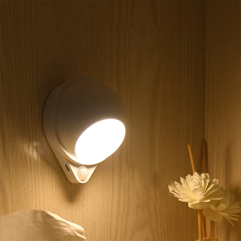 Motion Sensor Cabinet Light USB Charging LED Night Touch Switch Dimmable Stair Corridor Wall 18650 Battery | Лампы и освещение