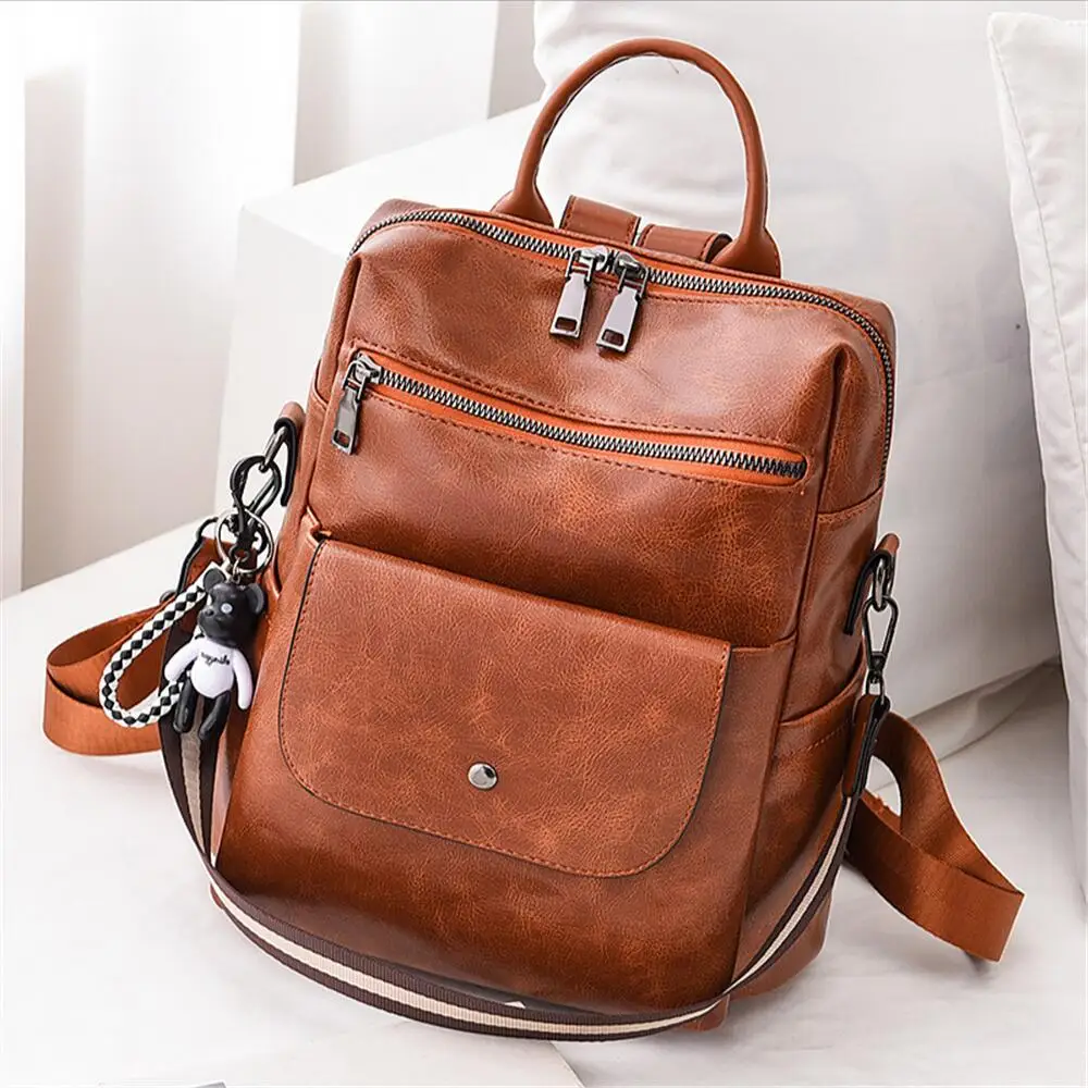 

Рюкзак женский кожаный, большой, ручной работы