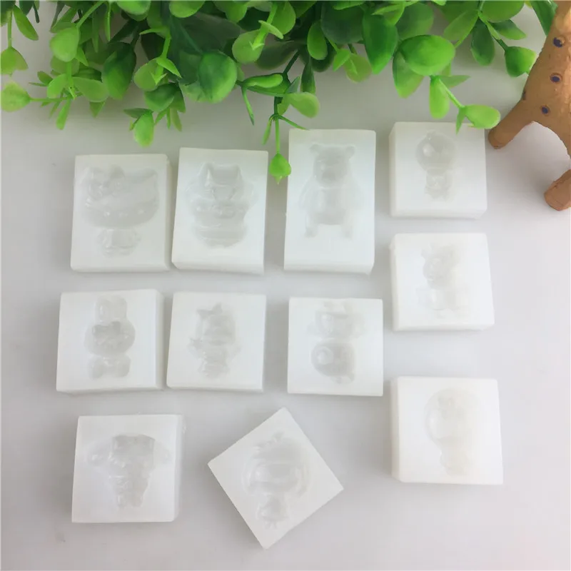 Животные Медведь Кролик свинья силиконовые формы для украшения торта конфет