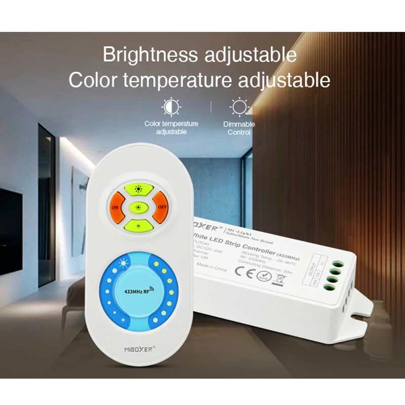 MiBOXER FUT040 FUT041 FUT042 (обновленная) 433 МГц Dual белого цвета на Цвет RGB DC12-24V Светодиодные