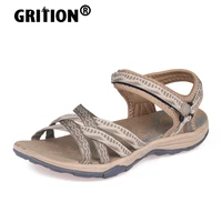 grition sandals women summer outdoor casual flat print ladies comfortable breathable shoes 2020 new female beach fashion party